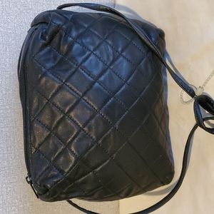NWT genuine leather 2 department Zipper bag.